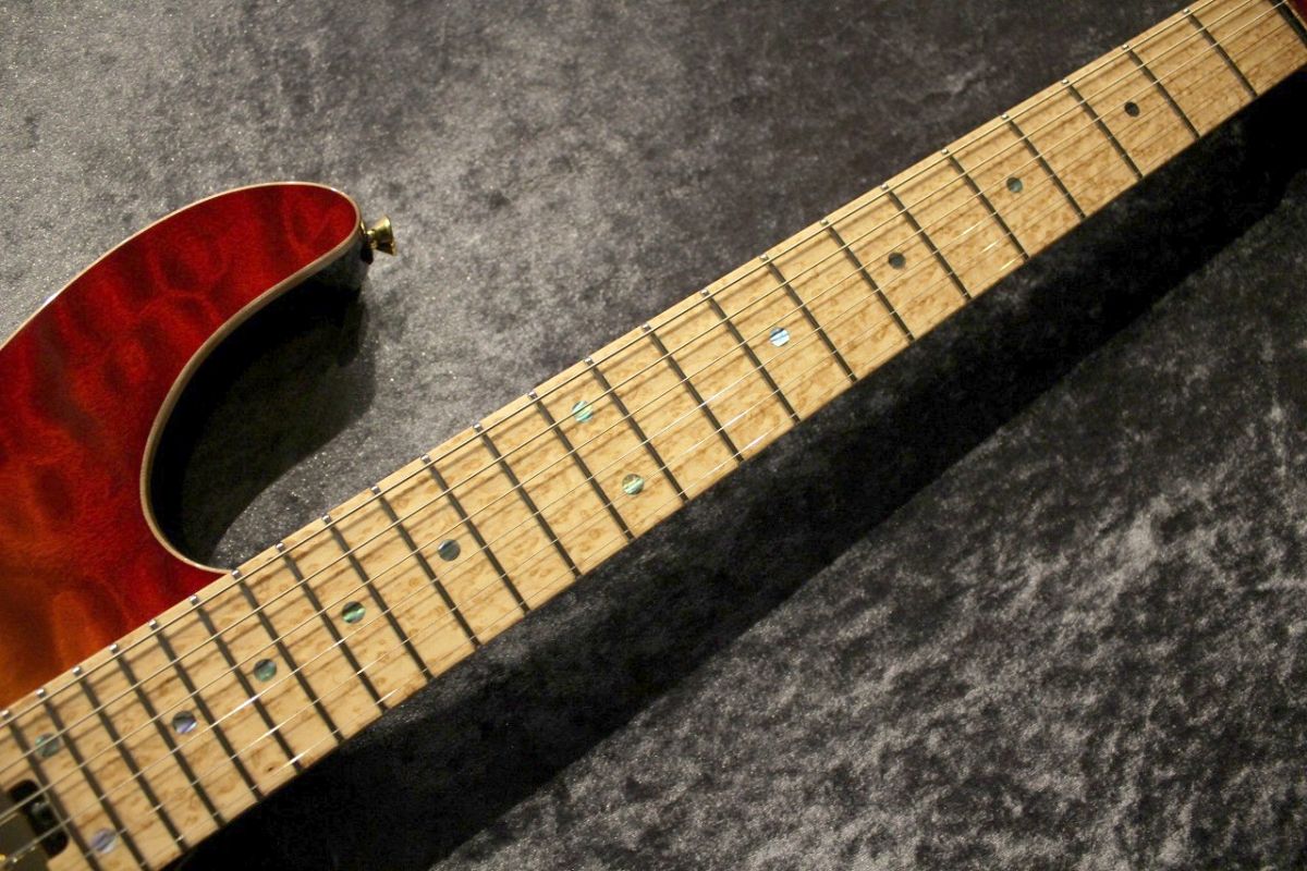 Custom Order Modern Style Ash/Birdseye Maple Neck Inferno