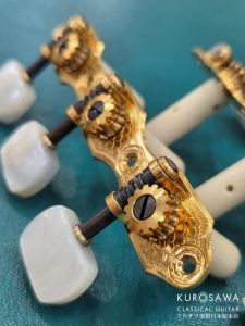 エレキギター用糸巻き( GOLD) REISCHEL ライシェル MAESTRO GOLD 35mm 白蝶貝 角 クラシック