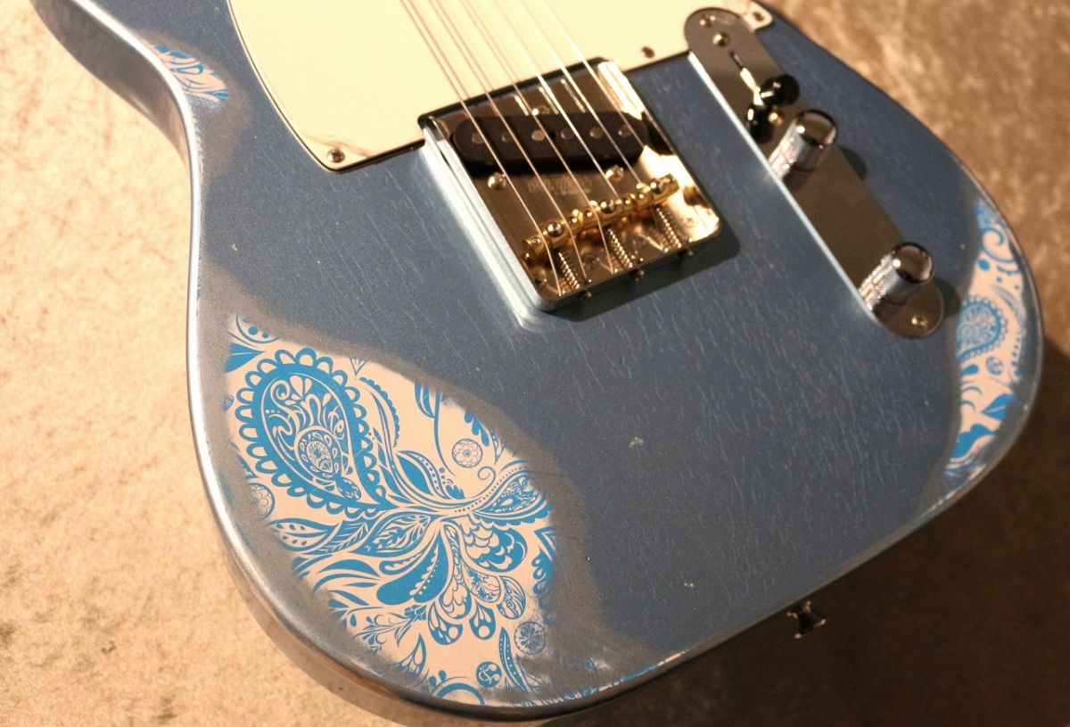 Trad Fullsize T ~Ice Blue Metallic Multi Layer Paisley~ #1950