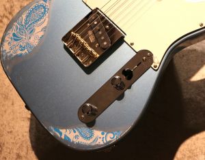 Trad Fullsize T ~Ice Blue Metallic Multi Layer Paisley~ #1950