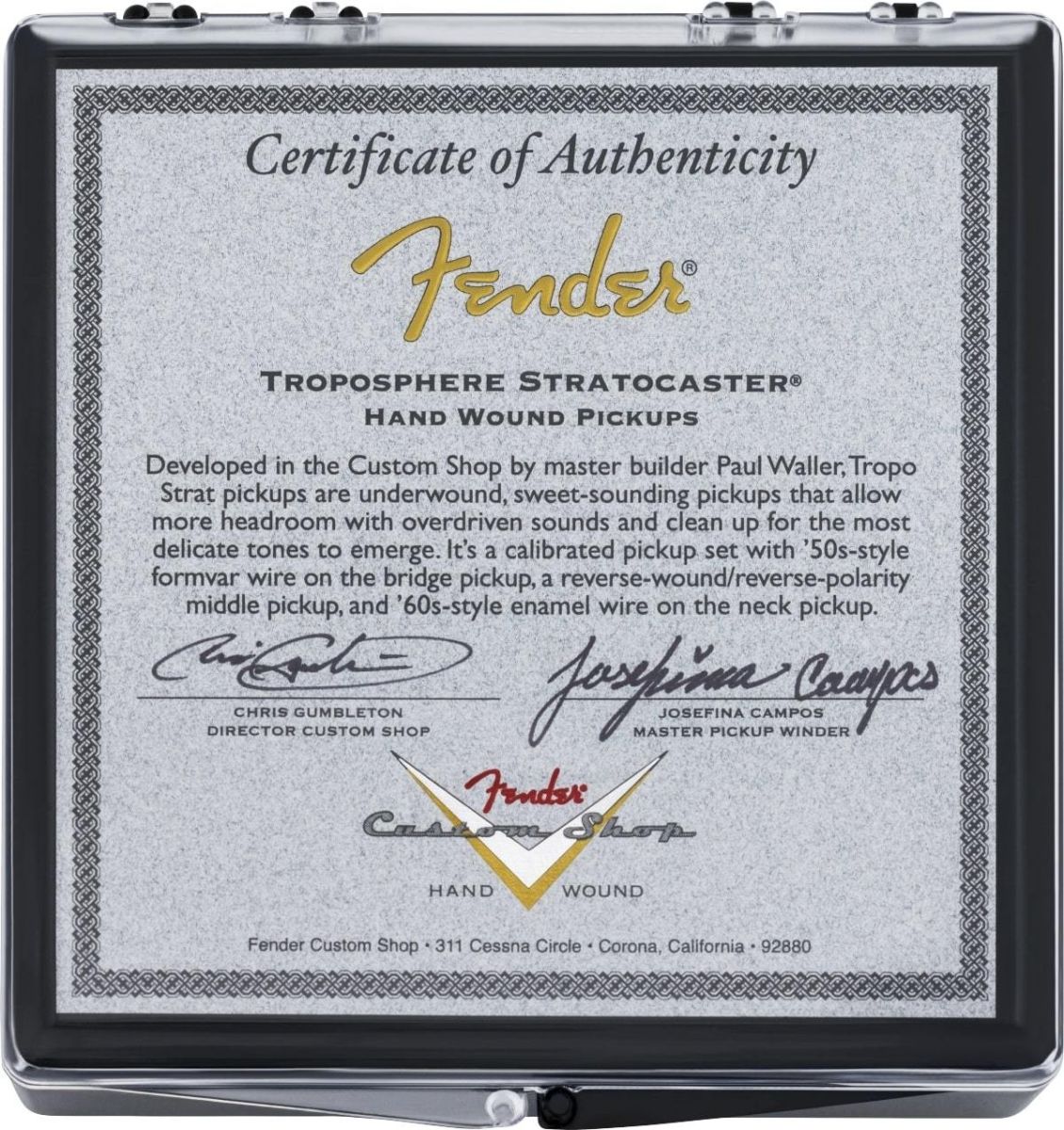 Josefina Hand Wound Troposphere Stratocaster Pickups