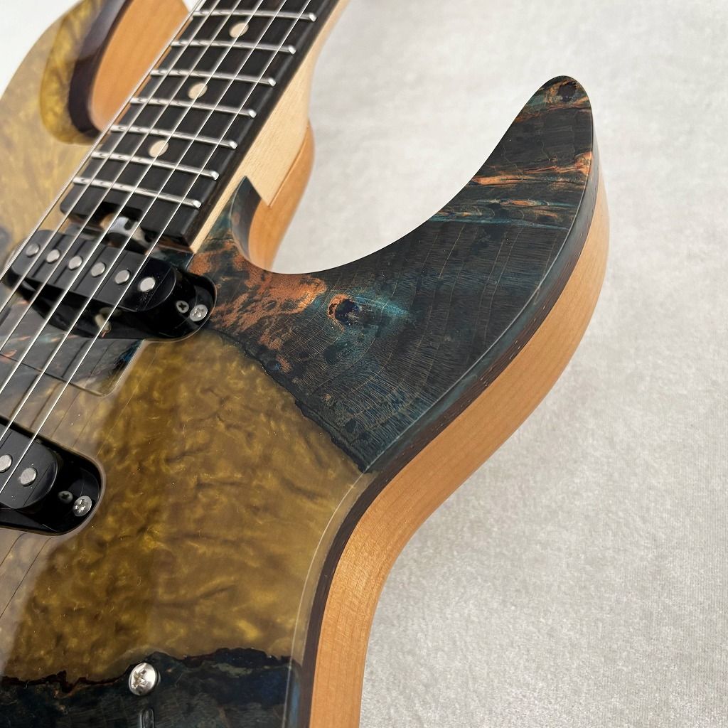 Trad Fullsize Dinky ST Lami / Stabilized Blue & Yellow Resin