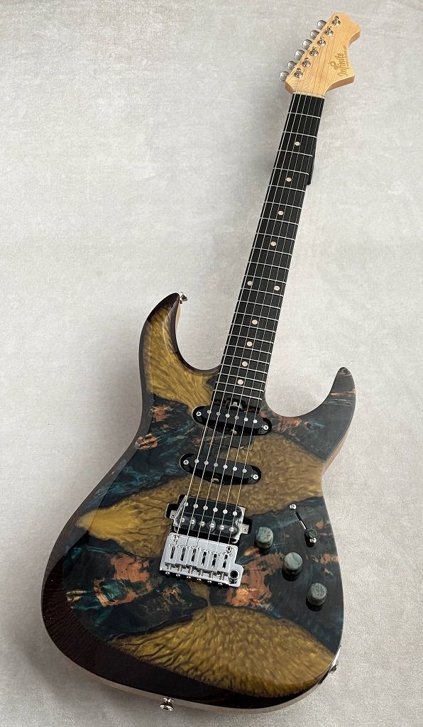 Trad Fullsize Dinky ST Lami / Stabilized Blue & Yellow Resin