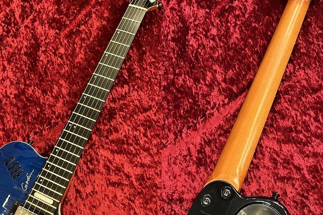 Godin LGXT エレキギター ブルー ギグバッグ付き ピエゾ出音不良あり。 Electric Guitar Godin LGXT Trans Blue S/N 08394127