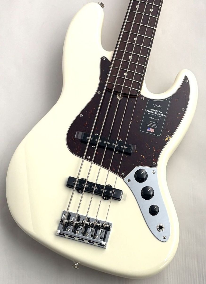USA American Professional Ⅱ Jazz Bass V -Olympic White/Rosewood