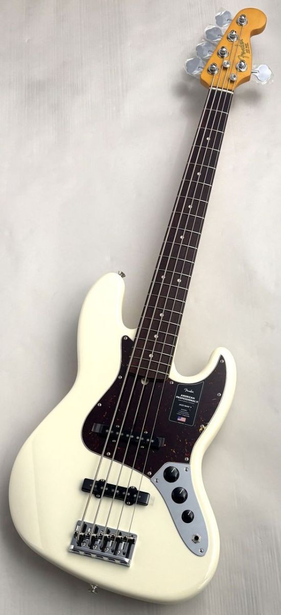 USA American Professional Ⅱ Jazz Bass V -Olympic White/Rosewood