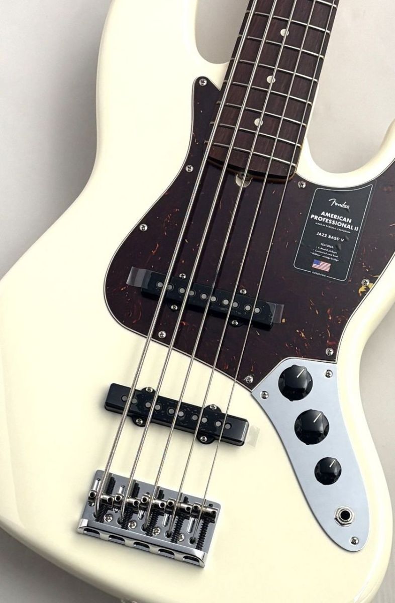 USA American Professional Ⅱ Jazz Bass V -Olympic White/Rosewood