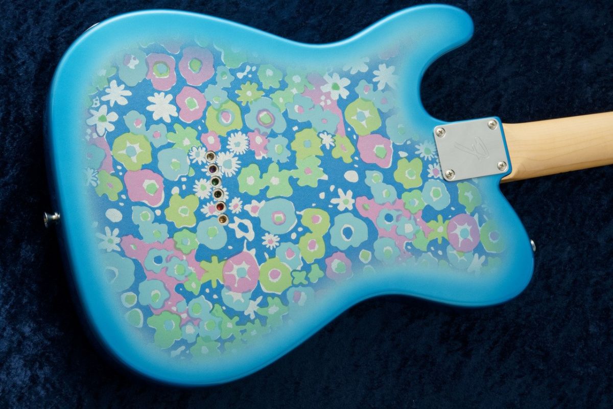 ❤️No,113❤️国産和柄 百花舞鶴 テレキャスター エレキギター Made in Japan Limited Edition Telecaster -Blue Flower