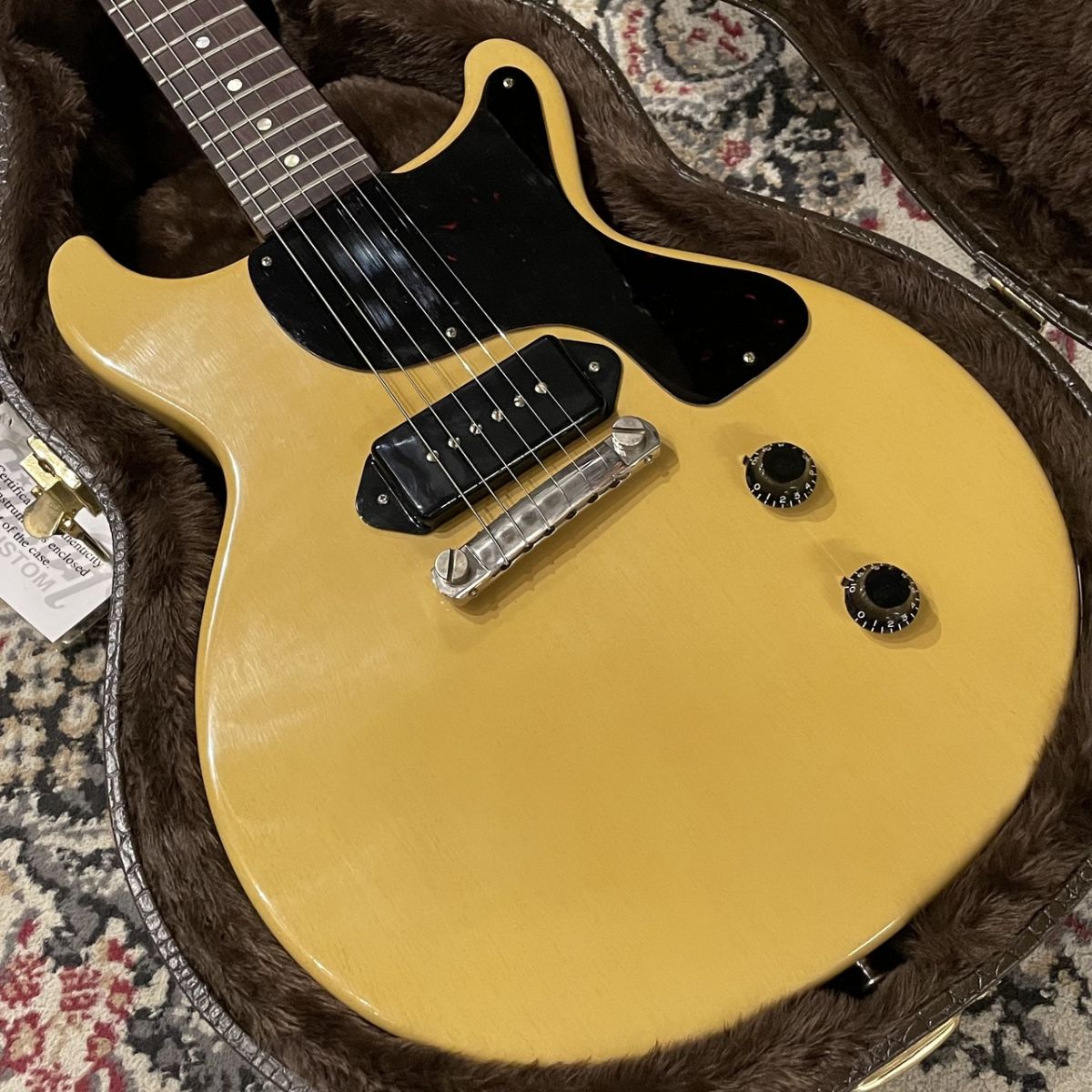 ギター Les paul junior 1958 Les Paul Junior Double Cut Reissue VOS TV Yellow s/n