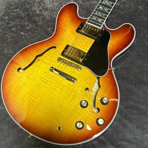 極美トラ木目 レスポールエレキギター オレンジ 22フレット マホガニー エレキギター レスポールタイプ Maison LP-28 （本体のみ