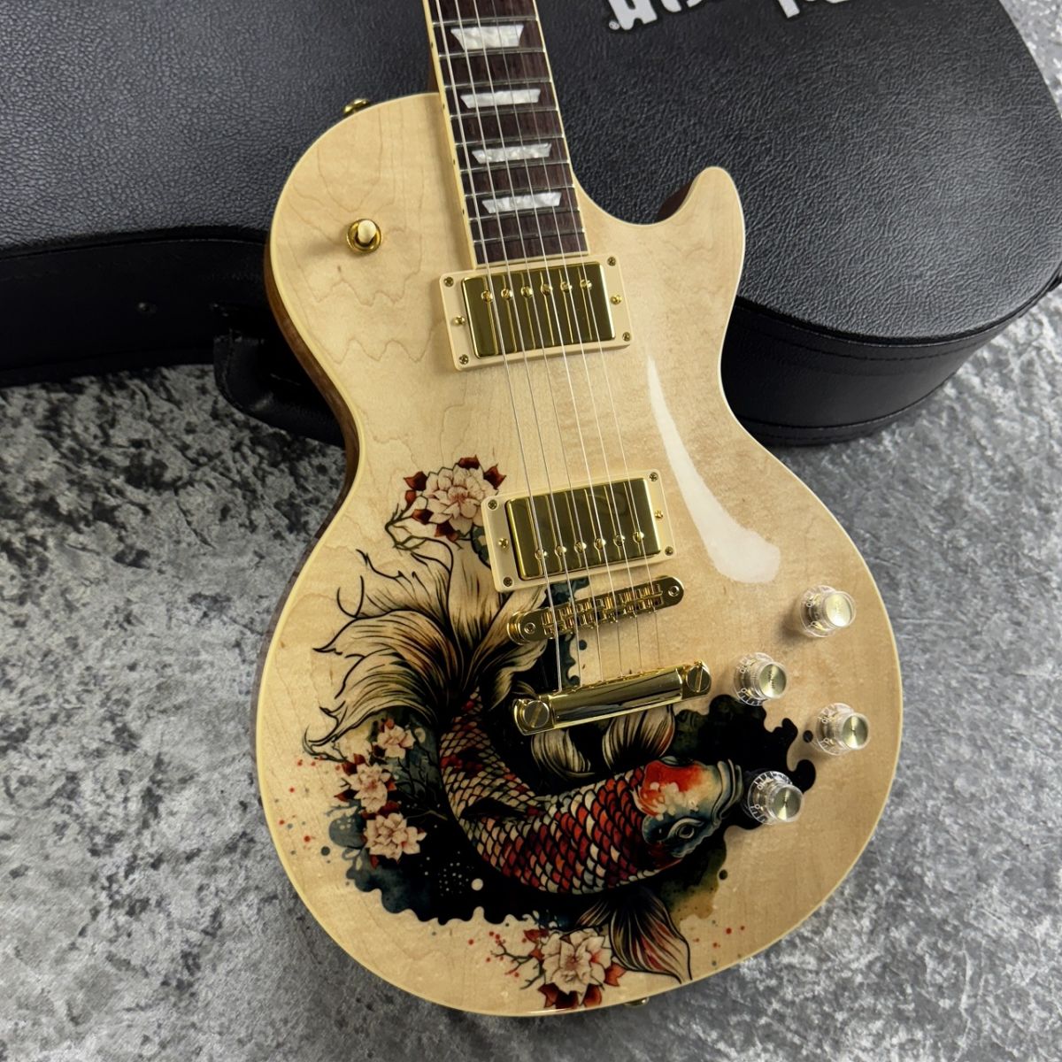 浮世絵柄 レスポールタイプギター Les Paul Standard '60s MOD ~Koi~ 4.55kg | 【クロサワ楽器店