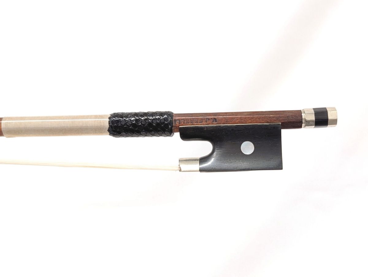 鑑定書付 フレンチ弓　Marc LABERTE バイオリン弓 1950年製58g Marc Laberte Silver/Ebony 1950年 (マーク・ラベルテ