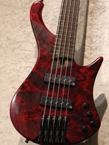 Ibanez EHB1505 -Stained Wine Red Low Gloss- 【超軽量ヘッドレス】【担当イチオシ杢】