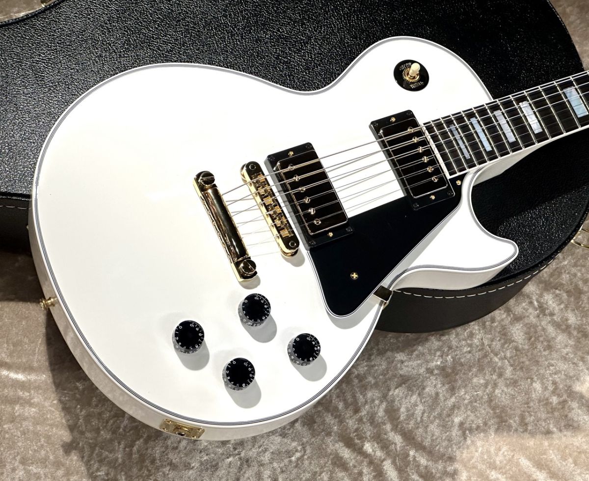 ギター Les Paul Custom Alpine White GUITARRA EPIPHONE LES PAUL CUSTOM - ALPINE WHITE COM BAG - Crunch