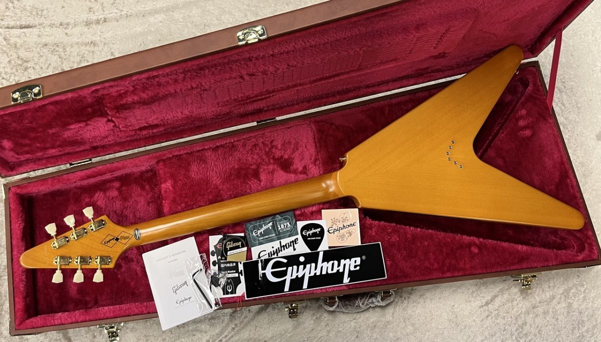 【美品】Epiphone 1958 Korina Flying V Epiphone Exclusive 1958 Korina Flying V Electric Guitar | zZounds