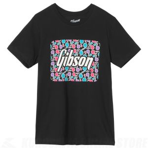 Gibson Floral Block Logo Tee Black/ Lサイズ