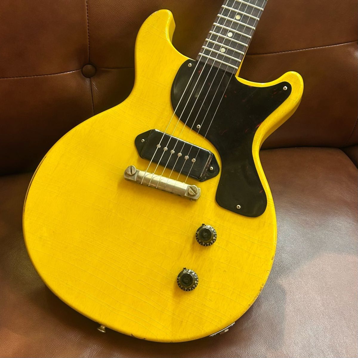 Murphy Lab 1960 Les Paul Junior Double Cutaway Bright TV Yellow