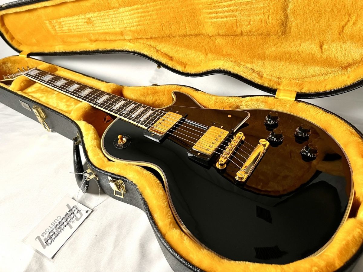 Gibson Anniversary ブラックレスポール Gibson Expo 出展品】1957 Les Paul Custom Reissue 2-Pickup