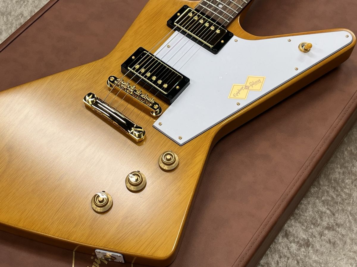 Inspired by Gibson Custom 1958 Korina Explorer Aged Natural s/n