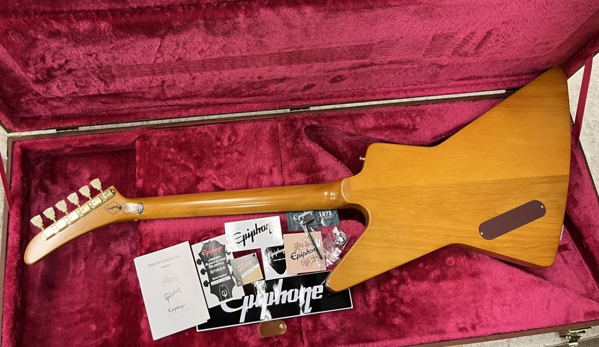 Inspired by Gibson Custom 1958 Korina Explorer Aged Natural s/n