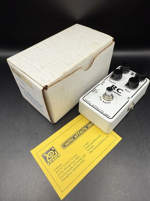 xotic RC booster 赤色LED 枠なしシリアル Xotic RC Boosterの20周年を記念