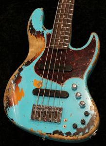 ベース Xotic Custom Xotic Custom Order XJ-1T 5st MH Super Heavy Aged / Black
