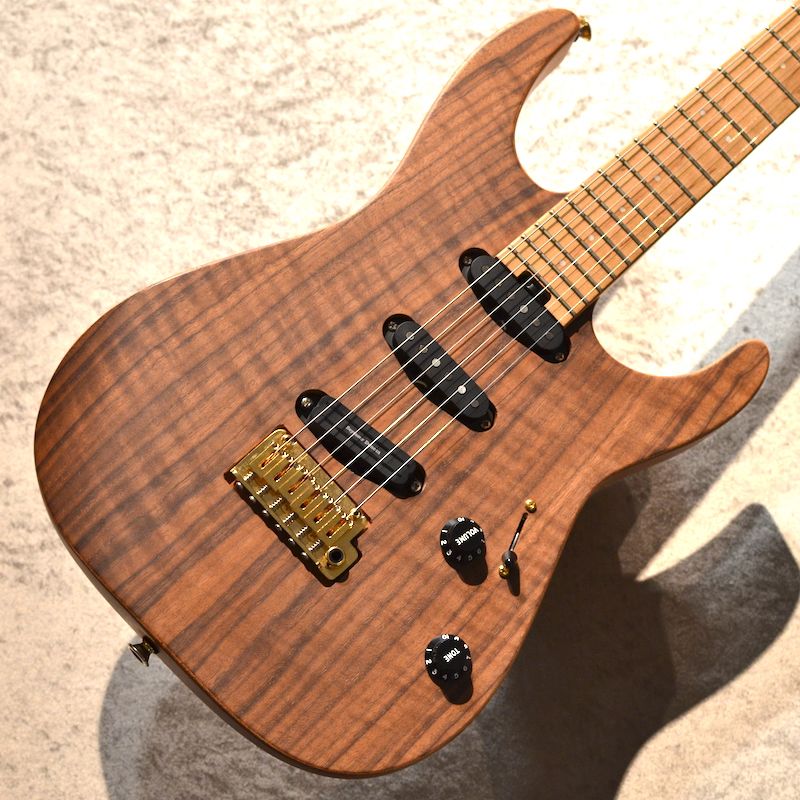 Pro-Mod DK22 SSS 2PT CM Mahogany with Walnut Caramelized Maple FB