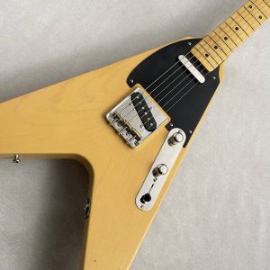 フライングV ケース付き　変形 エレキギター ビンテージホワイト フライングV ケース付き 変形 エレキギター ビンテージホワイト