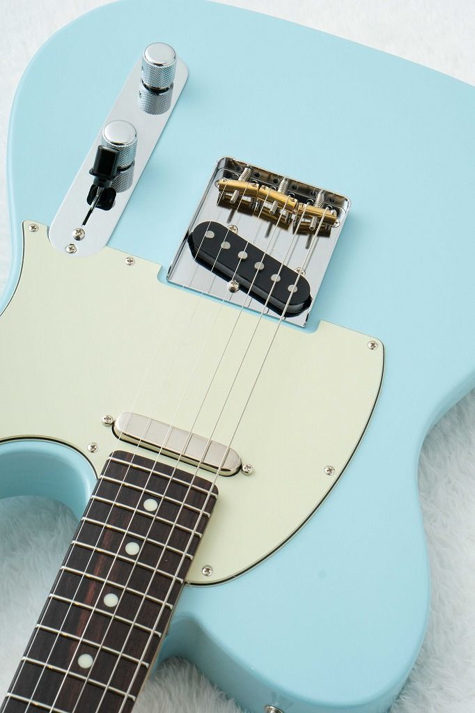 FSR Made in Japan Hybrid II Telecaster Daphne Blue Matching Head