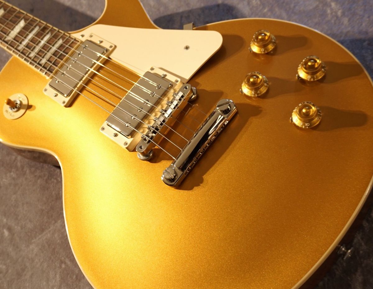 ギター Les Paul Standard '50s (Gold Top) Gibson 1957 Les Paul Standard Reissue Gold Top Dark Back VOS