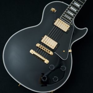 エレキギター レスポールタイプ ブラック ゴールドパーツ BUSKER'S BLC-500 BLK レスポールカスタム ステンレスフレット