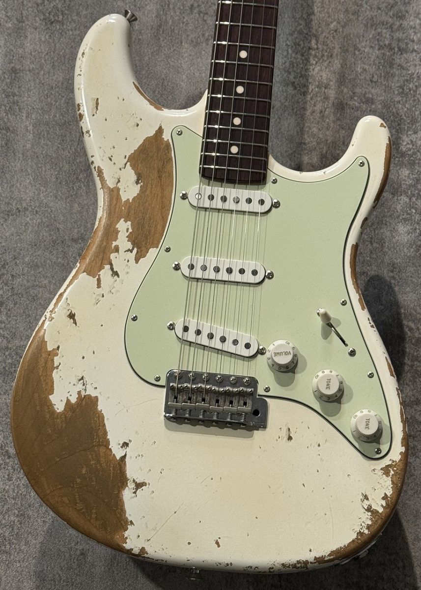 Stargazer SSS Alder/Vintage Rosewood FB/Olympic White Heavy Aged