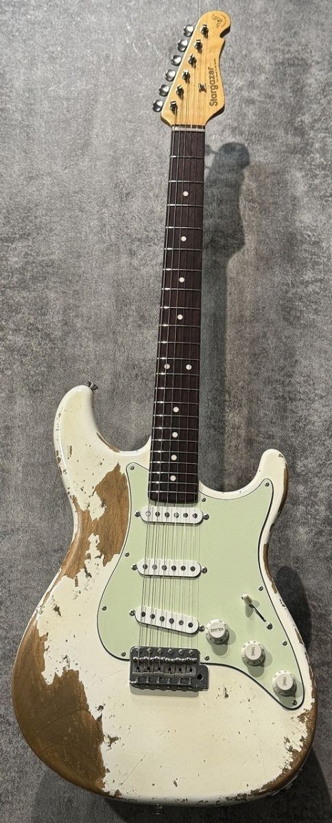 Stargazer SSS Alder/Vintage Rosewood FB/Olympic White Heavy Aged