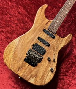 エレキギター ナチュラルウッド仕上げ Dean Guitars 6 String ZX Floyd Electric Guitar, Black Satin