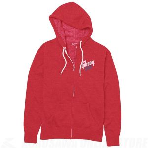 Gibson 【Gibsonアパレル】 USA Fullzip Hoodie Red / Mサイズ [フーディー・パーカー]