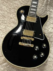 エレキギター レスポールタイプ ブラック ゴールドパーツ BUSKER'S BLC-500 BLK レスポールカスタム ステンレスフレット