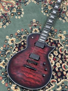 E-II EC QM FL See Thru Black Cherry Sunburst ECLIPSE 6弦 Quilted Maple TOP
