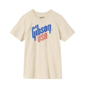 Gibson 【Gibsonアパレル】 Gibson USA Tee Cream / Mサイズ [Tシャツ]