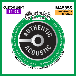 Martin MA535S PHOSPHOR BRONZE Custom Light (.011 - .052) 【AUTHENTIC ACOUSTIC MARQUIS® SILKED】