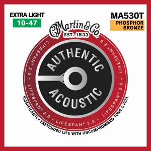 Martin MA530T PHOSPHOR BRONZE Extra Light (.010 - .047) 【AUTHENTIC ACOUSTIC LIFESPAN® 2.0】