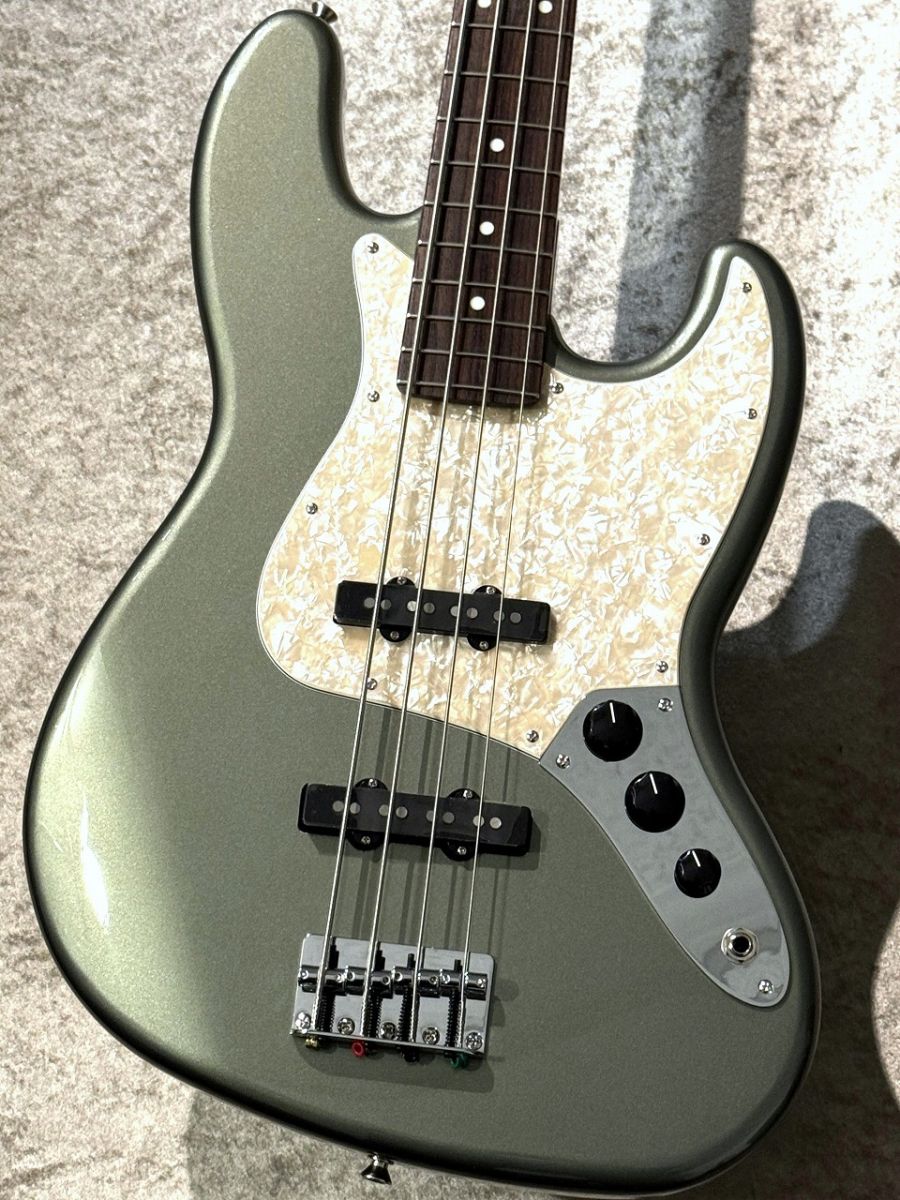 FSR Made in Japan Hybrid II Jazz Bass -Jasper Olive Metallic