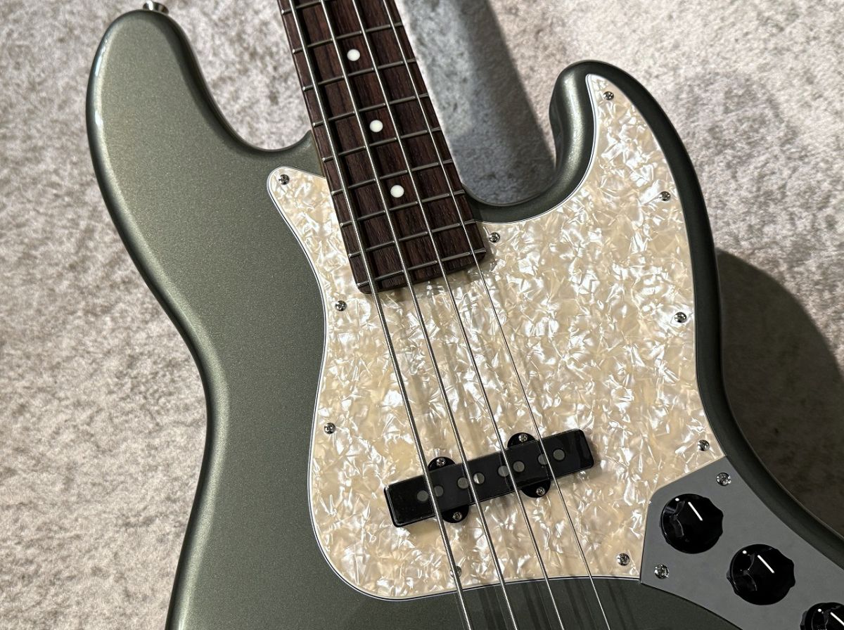 FSR Made in Japan Hybrid II Jazz Bass -Jasper Olive Metallic