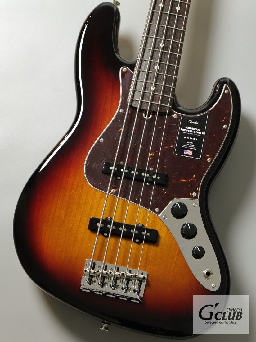 American Professional II Jazz Bass V / 3 Color Sunburst