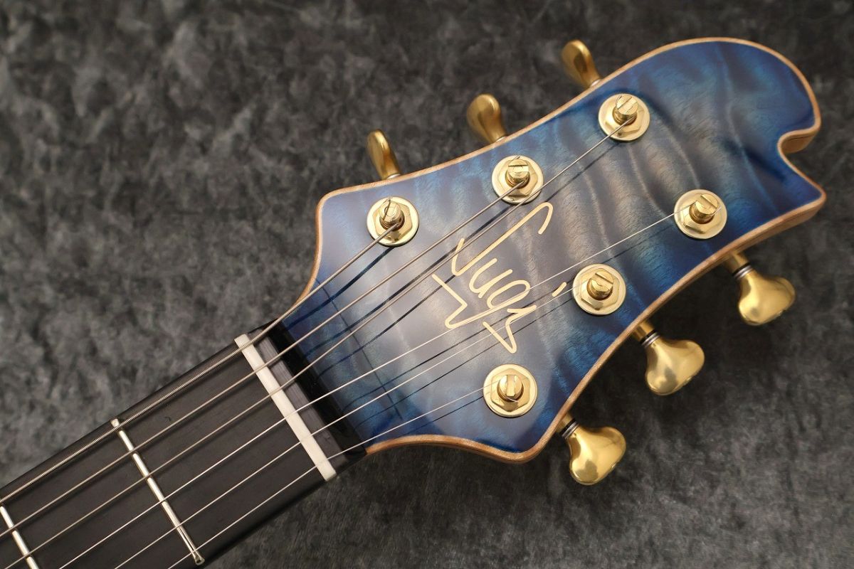 Custom Order DS496E 6A Quilt Maple/HM/F-Maho Dark See Through Blue