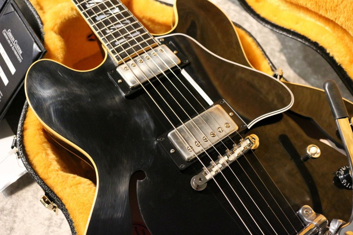 1964 ES-335 Split Block Ebony Finderboard w/Bigsby VOS #150217