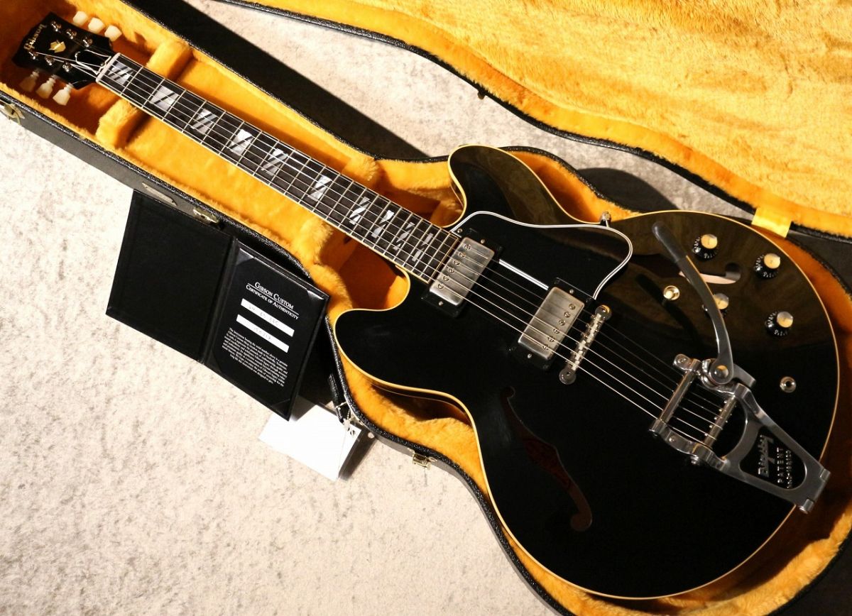 1964 ES-335 Split Block Ebony Finderboard w/Bigsby VOS #150217