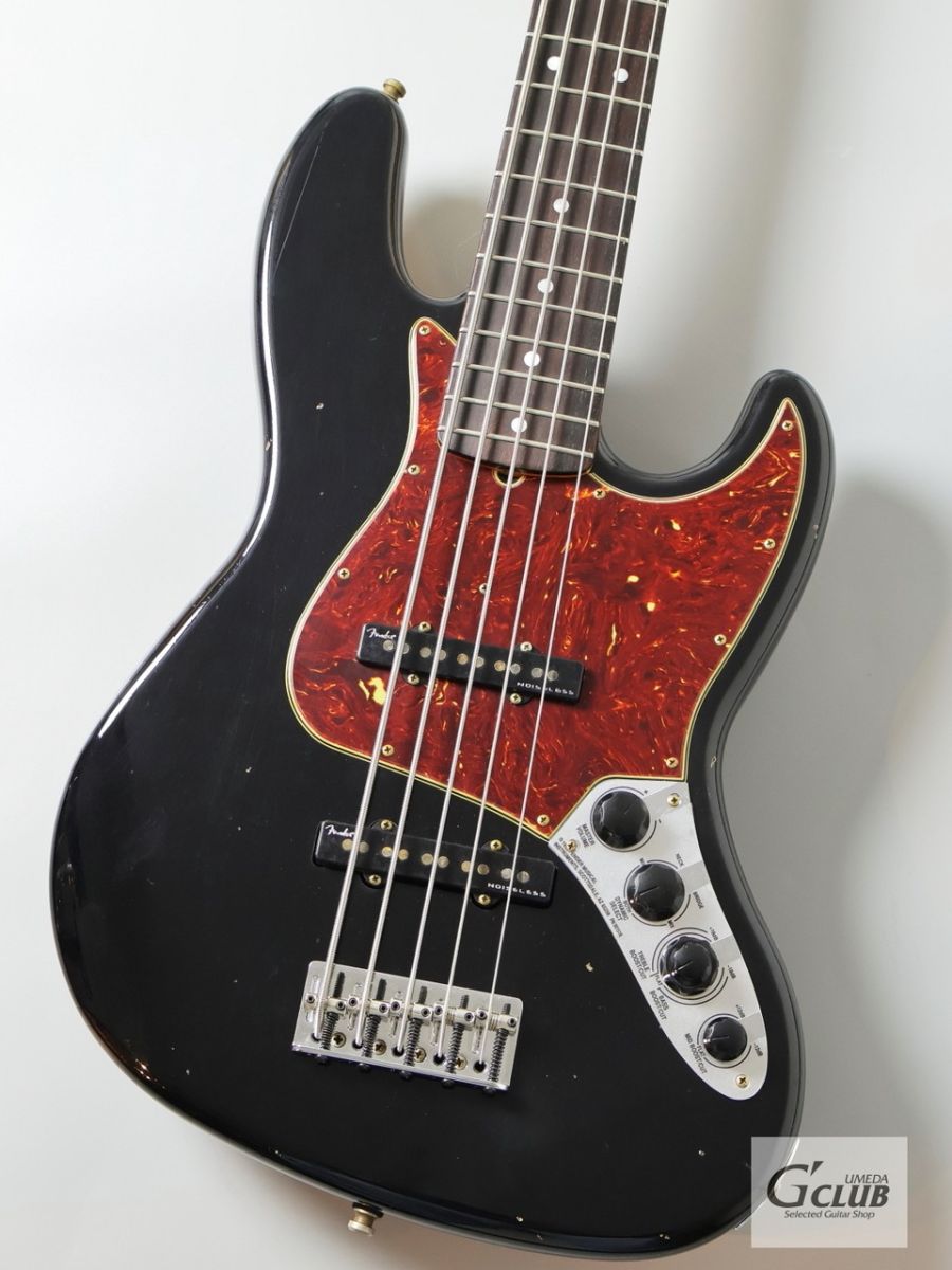 Custom Built Custom Classic Jazz Bass V Journeyman Relic -Black