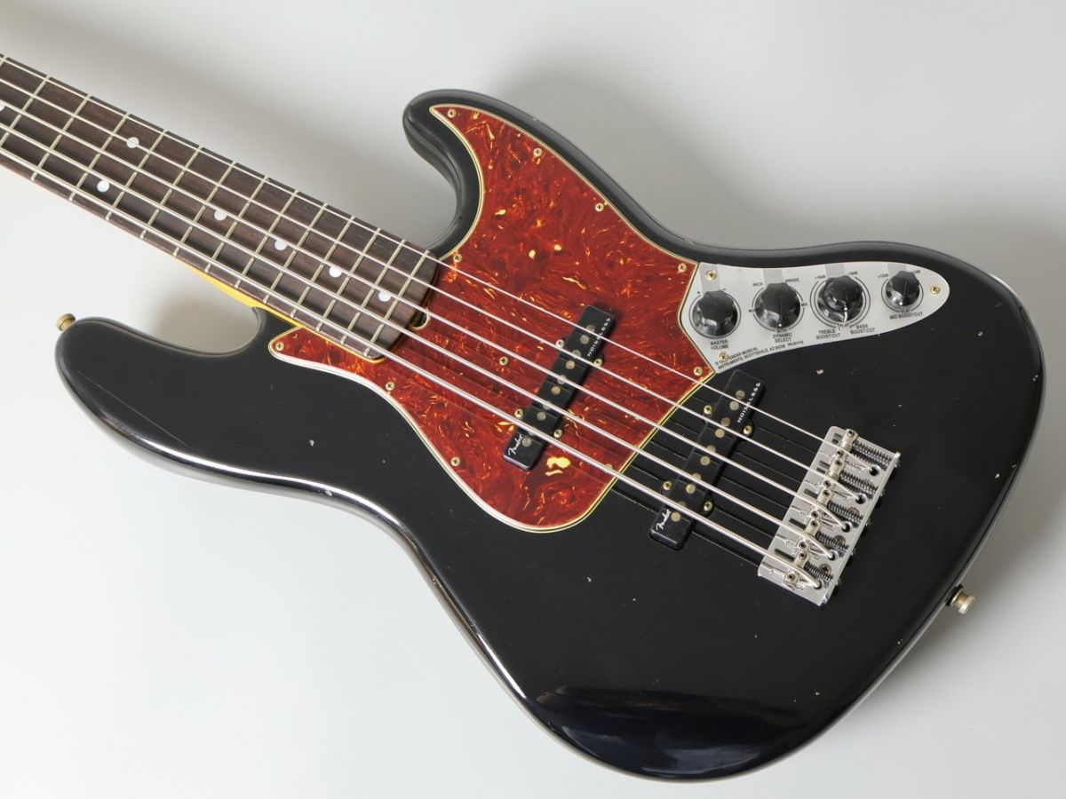 Custom Built Custom Classic Jazz Bass V Journeyman Relic -Black 