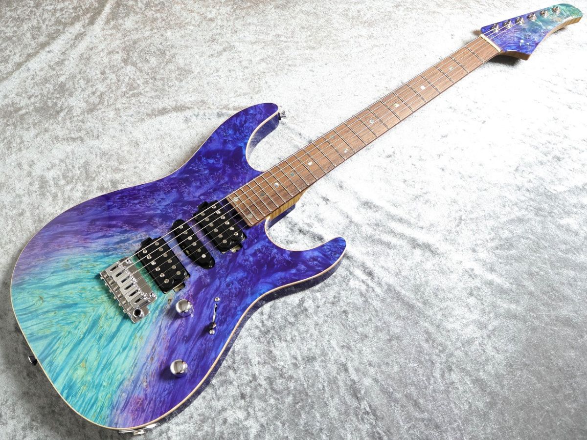 Custom Order DST-Pro24 HSH 5A Waterfall Burl Maple/Ash Aqua Violet