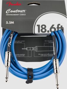 Fender Contour Series Instrument Cables Lake Placid Blue 18.6FT(5.5m) 【楽器用ケーブル】【シールド】